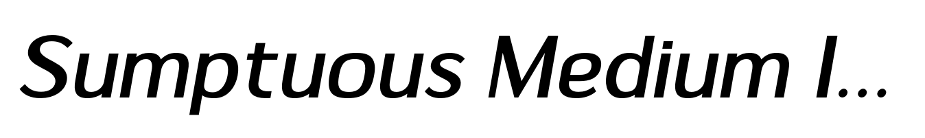Sumptuous Medium Italic